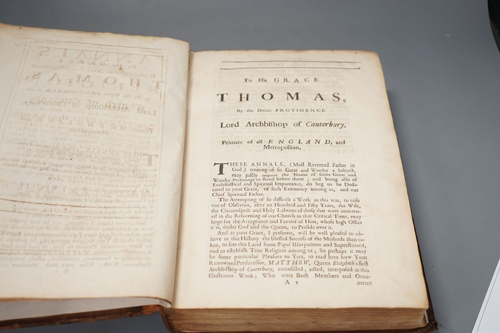 Strype, John - Annals of the Reformation and Establishment of Religion ... during the first twelve years of Queen Elizabeth's happy reign ... title printed in red and black, subscriber's list